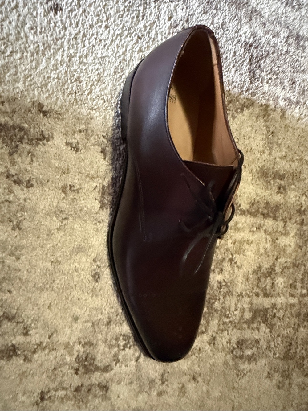 Boss Brand New Classic Men's Brown Leather Dress Shoe size 10